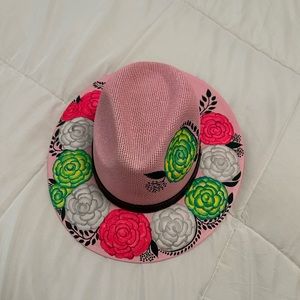 Pink Women’s Hand Painted Fedora